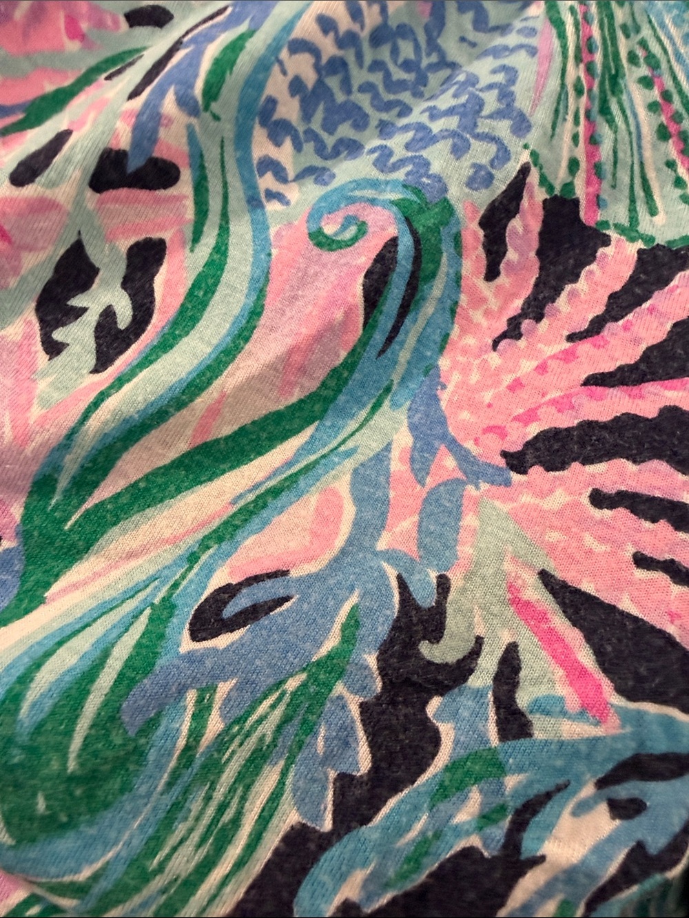 Lilly Pulitzer Coral Reef Pajama Set Pink, Green & Blue - Picture 10 of 16